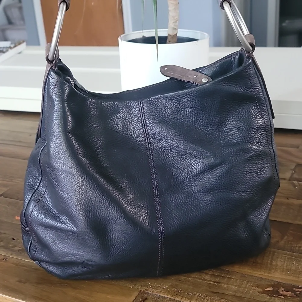 Sigrid Olsen Vintage 90's Leather Hardware Hobo Shoulder Bag
